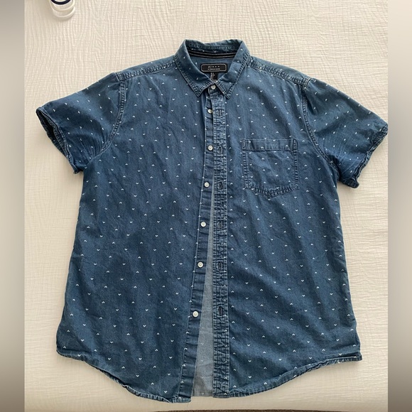 Chaps Men's & Big Men's Chambray Button Down Shirt With Short Sleeves, Sizes S-2XL